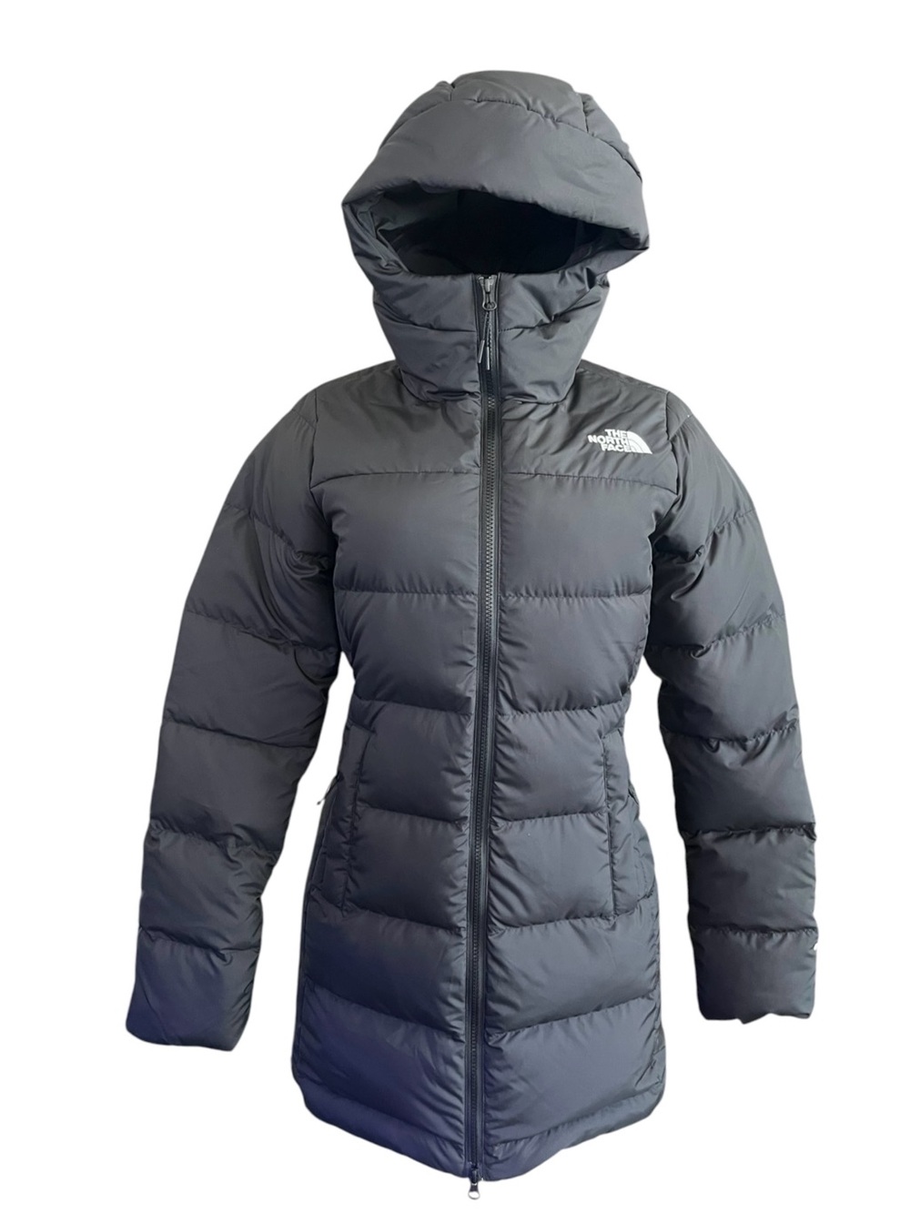 The North Face Women's Black Hooded Long Puffer Jacket